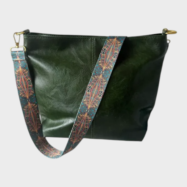 Demetra | Green lightweight PU leather bag for women