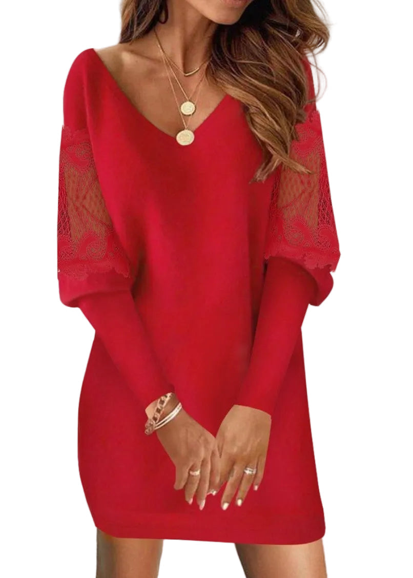 Karen - Lace Sleeved Dress