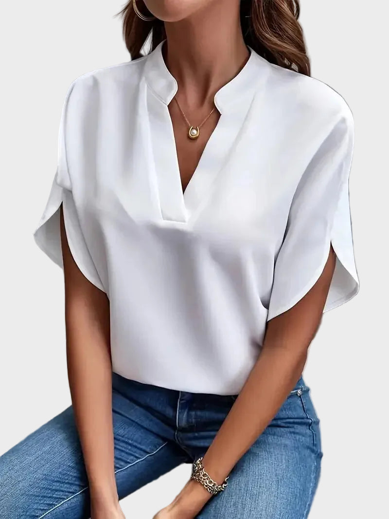 W&N™ | Stylish V-Neck Flowing Blouse